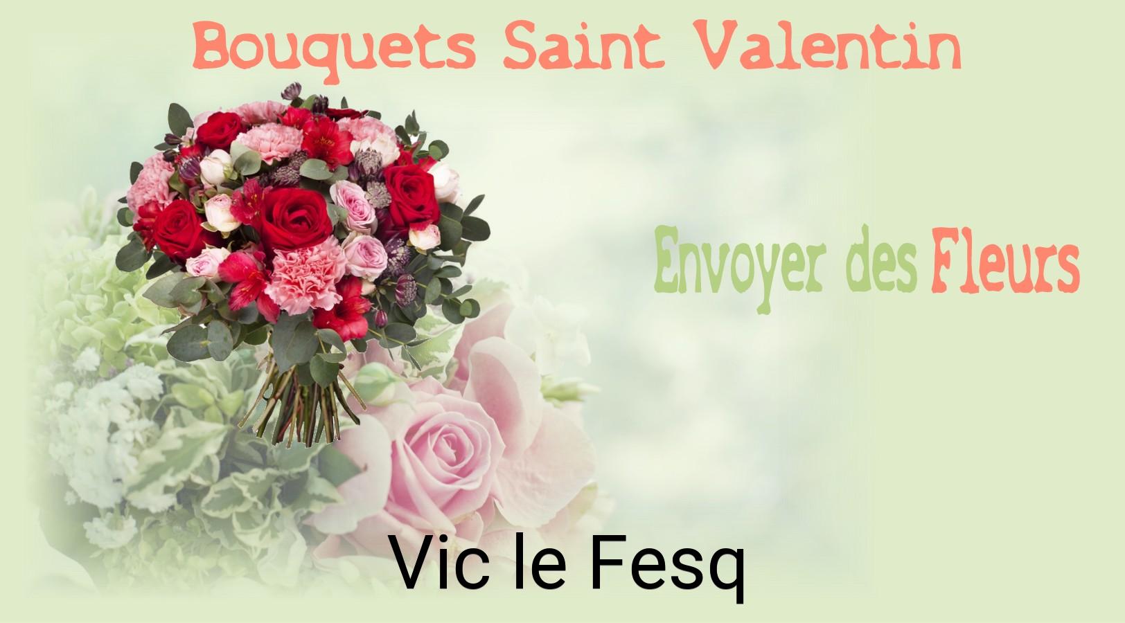 Roses de Saint-Valentin livrées à Vic-le-Fesq
